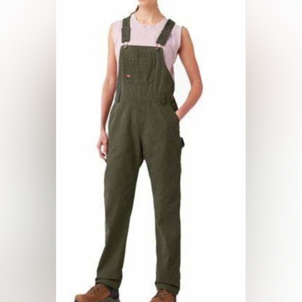 Dickies Women's Olive Green Overalls
